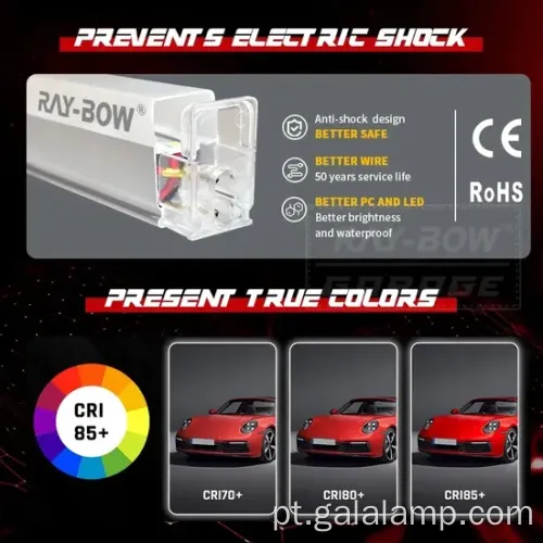 Sistema de grade de iluminação de garagem LED hexagonal